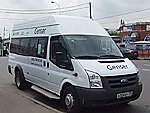 Бесплатный автобус Genser в пункт аренды автомобилей АрендаАвто-дбн на Новорязанском шоссе